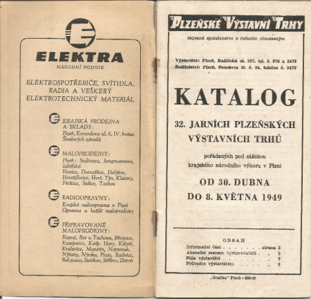 PVT 1949 - probíhaly na plzeňském výstavišti od 30. dubna do 8. května - katalog